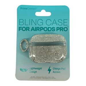 Prime Connect Silver Rhinestone Lightweight Bling Stylish Apple AirPod Pro Case